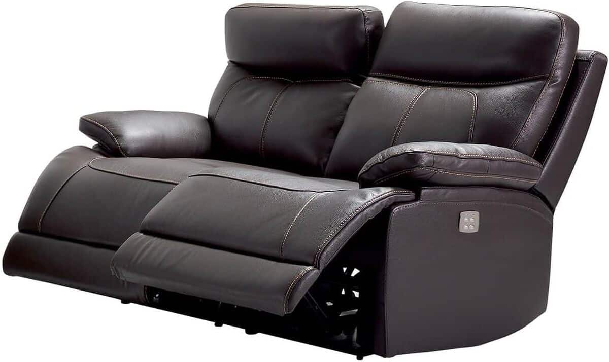 Avis sur le canapé relax électrique AltoBuy Cordoue 2 places cuir marron