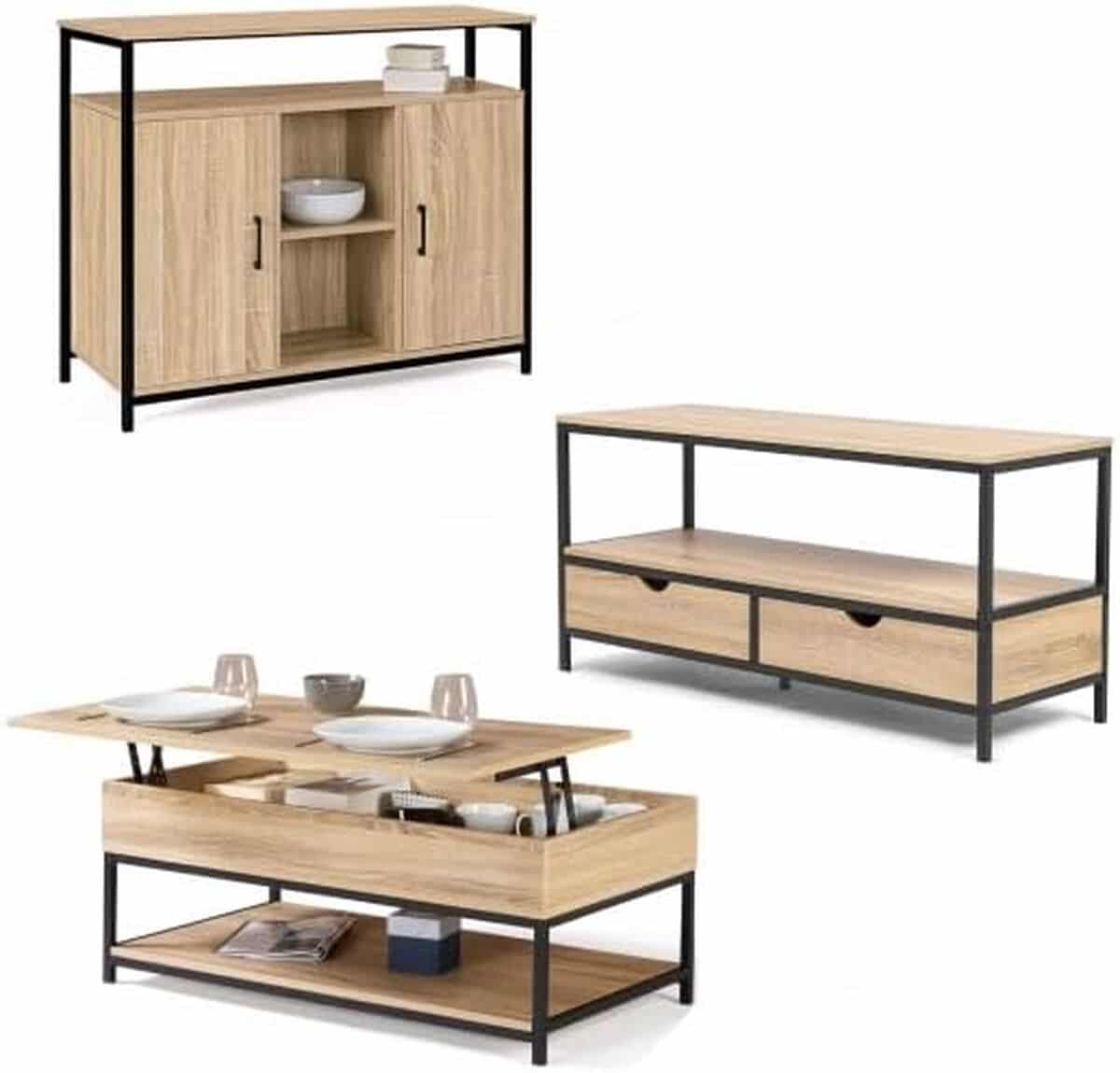 Test : meubles de salon design IDMarket Detroit