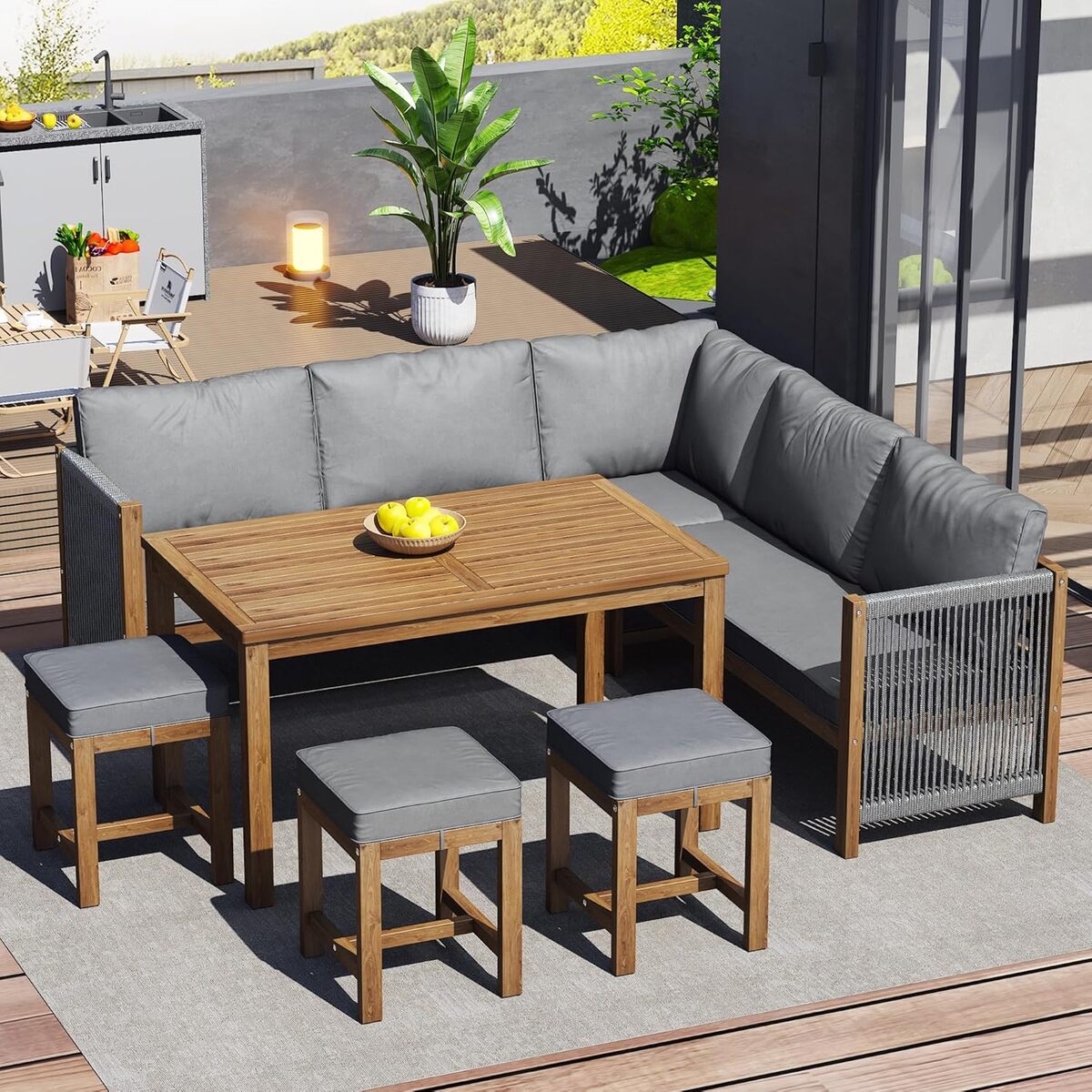 Test du salon de jardin Merax : confort et élégance pour l'extérieur