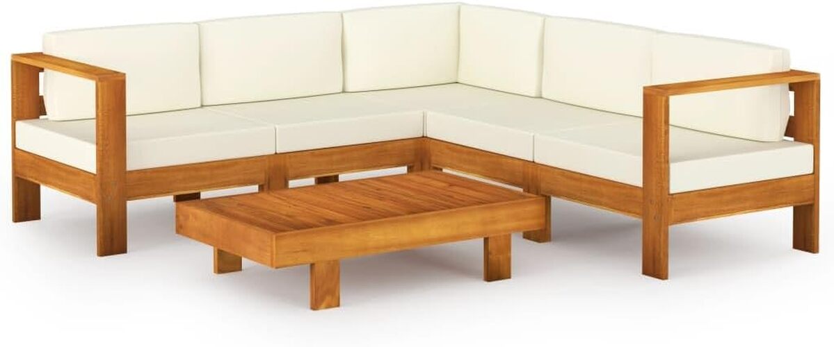 Test du salon de jardin vidaXL en bois d'acacia blanc crème