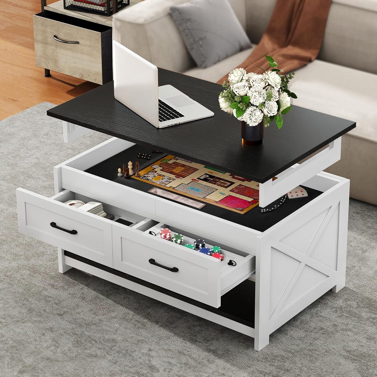 Test DWVO table basse rustique 3 en 1 : votre alliée salon