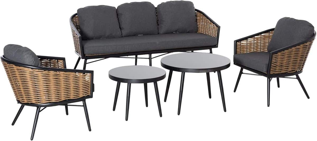 Test : salon de jardin Outsunny résine tressée 5 pièces
