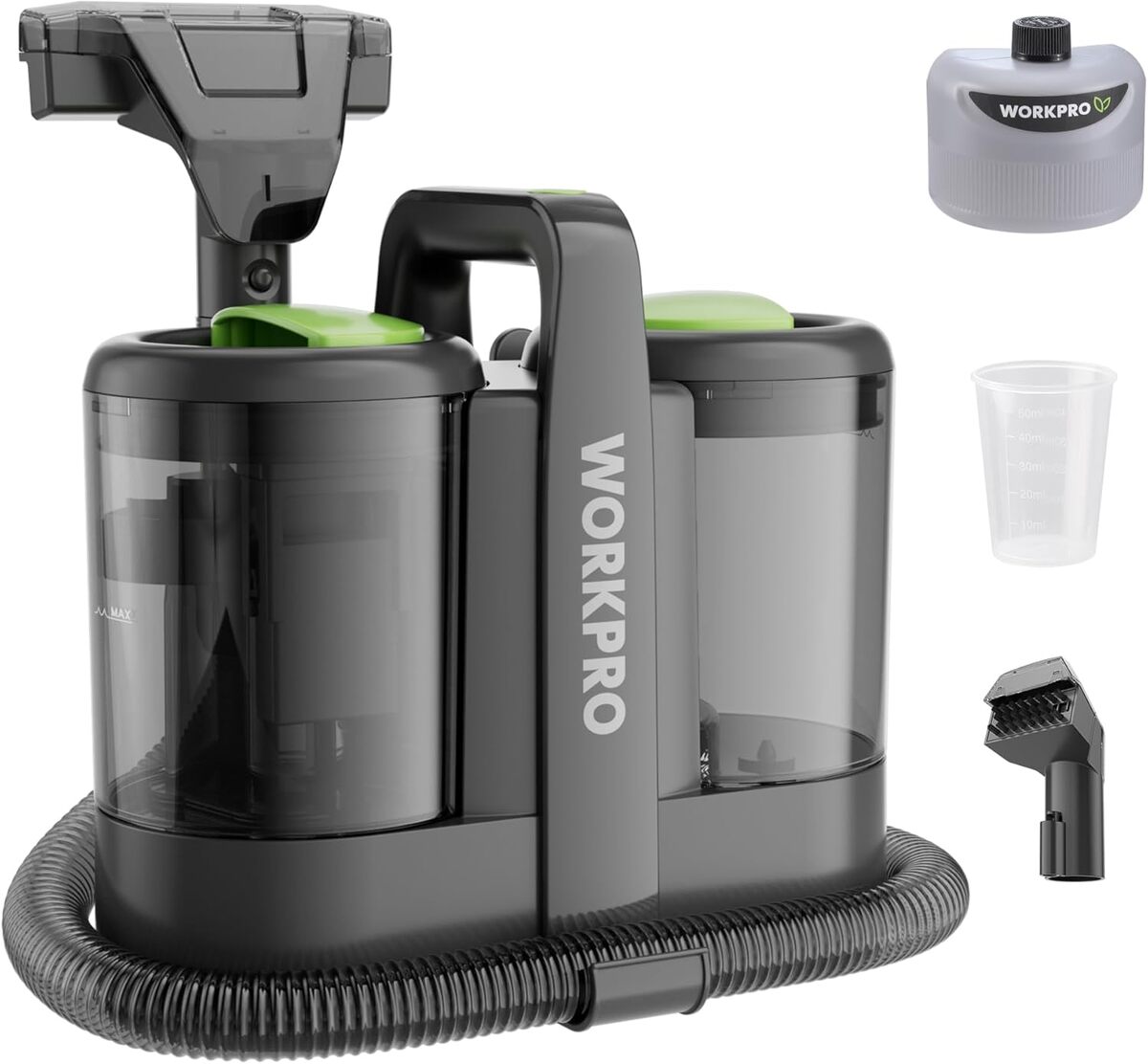 Test du nettoyeur WORKPRO 450W : shampouineuse puissante pour tapis et canapés