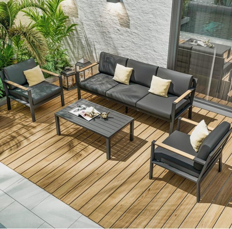Test du salon de jardin Mabillon : design et confort 5 places