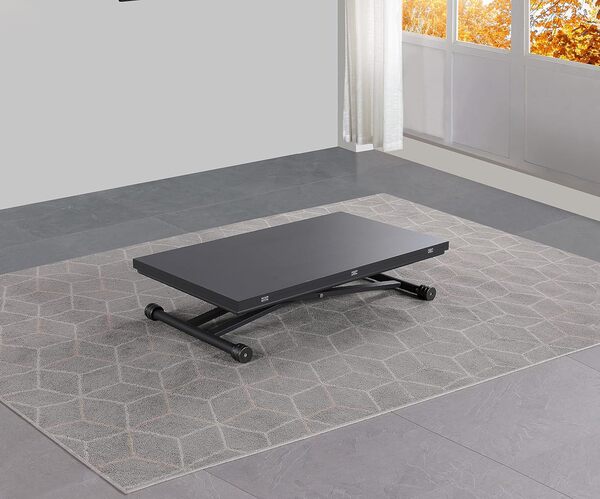 Table Transformable Peu encombrante. modèle Ulisse Medium, avec réglage millimétrique de la Hauteur.(Gris)