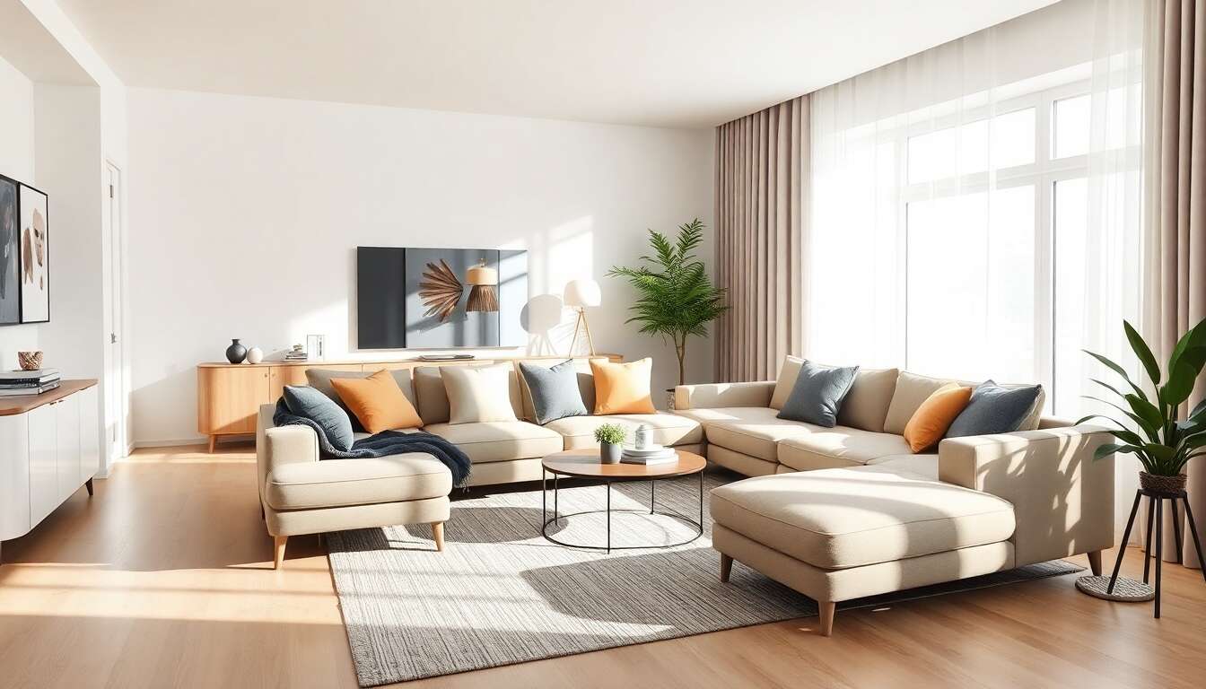 Identifier l'espace disponible dans le salon