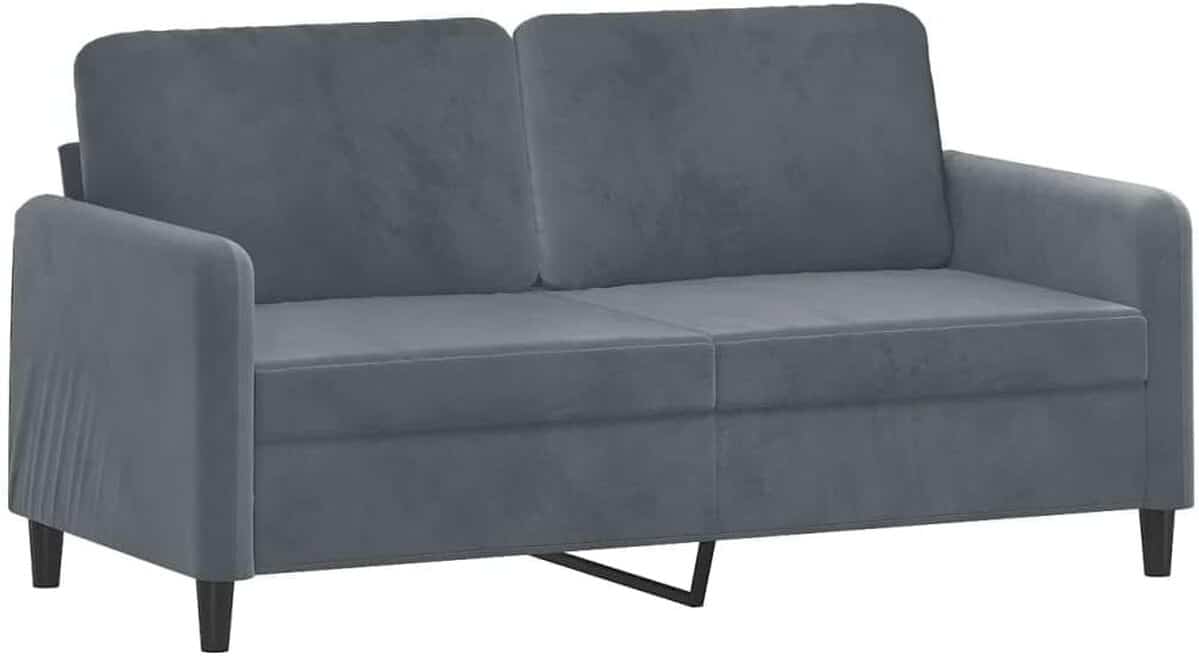 Test du canapé vidaXL 2 places : confort et élégance en velours gris foncé
