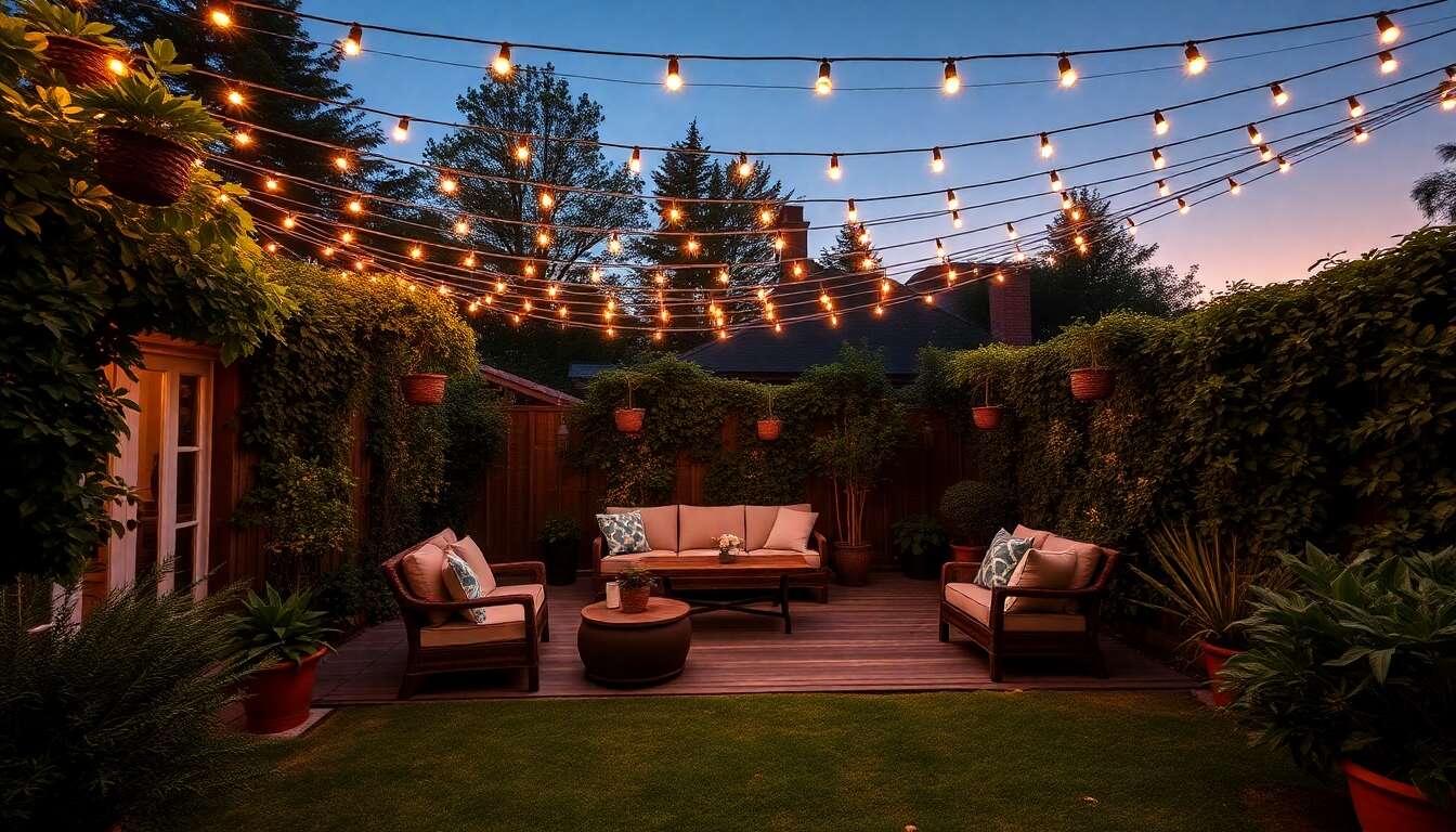 Comment utiliser les guirlandes lumineuses en ext&eacute;rieur