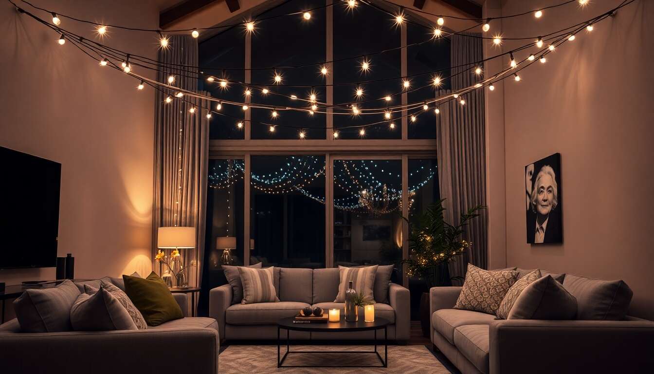 Id&eacute;es d&eacute;co : sublimer votre espace avec des guirlandes lumineuses