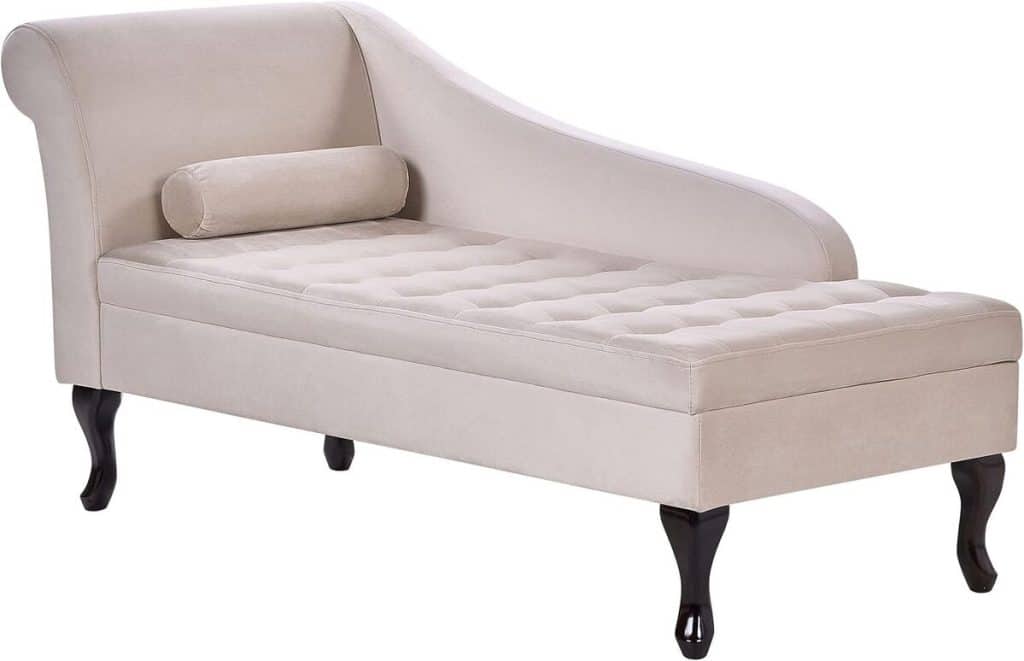 Avis sur la chaise longue Glamour Pessac en velours beige