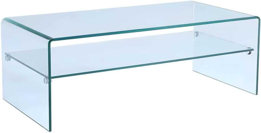 Avis : table basse Stileos double plateau en verre trempé