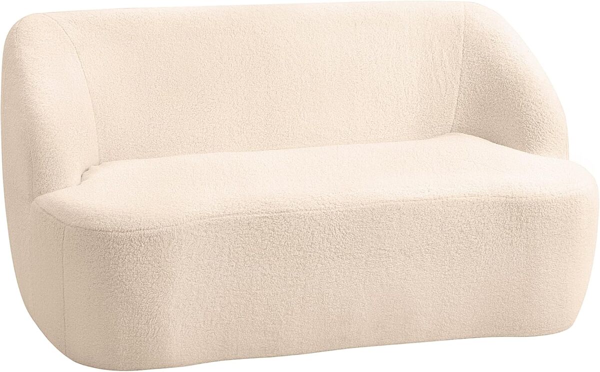 Test du canapé 2 places en tissu bouclette beige 142 cm HOMCOM