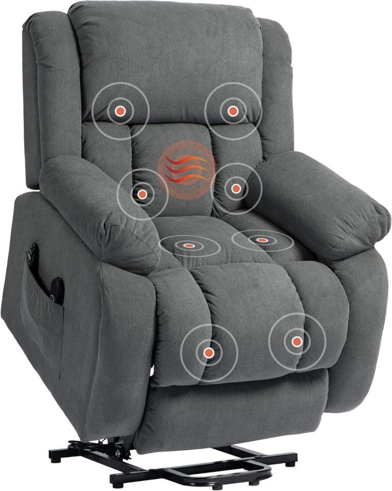 Fauteuil Releveur électrique Avec Massage - 8 Points Vibrants, Chauffage, Inclinaison 160°, USB - Brun, Moderne