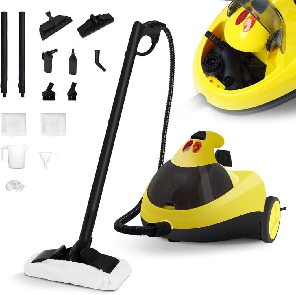 Test du nettoyeur vapeur Potlimepan 1500 W : 14 accessoires pour tous vos besoins