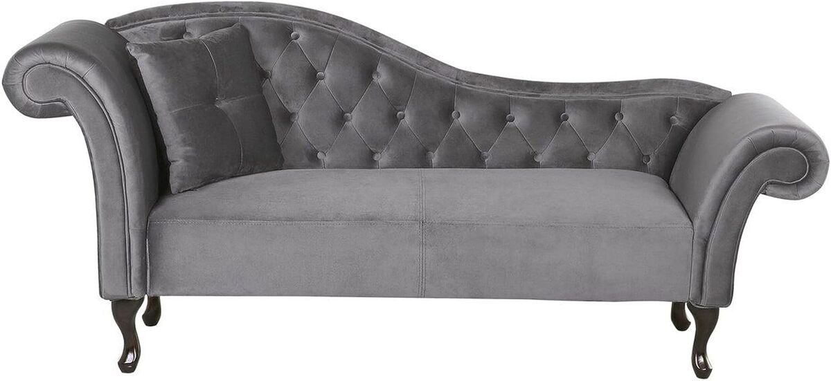 Avis sur la méridienne Chesterfield de Beliani en velours gris