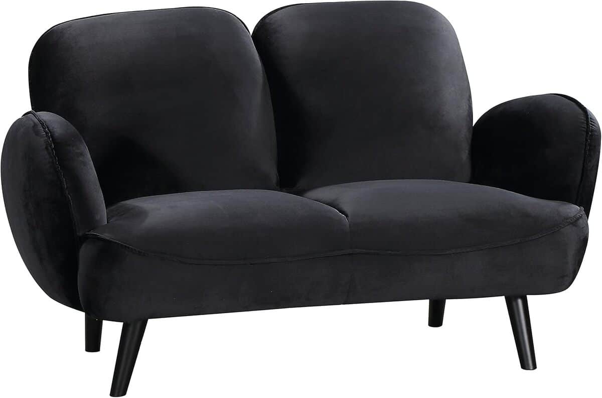 Test : canapé 2 places Atlantic Home Collection Ben en velours noir