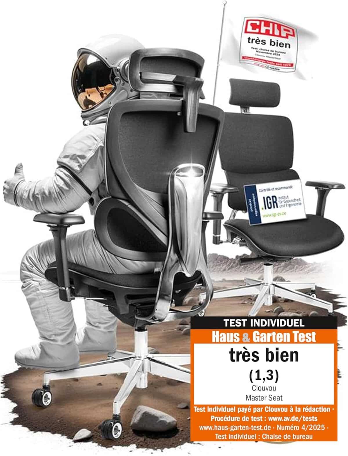 Test de la chaise ergonomique CLOUVOU MasterSeat : confort et robustesse