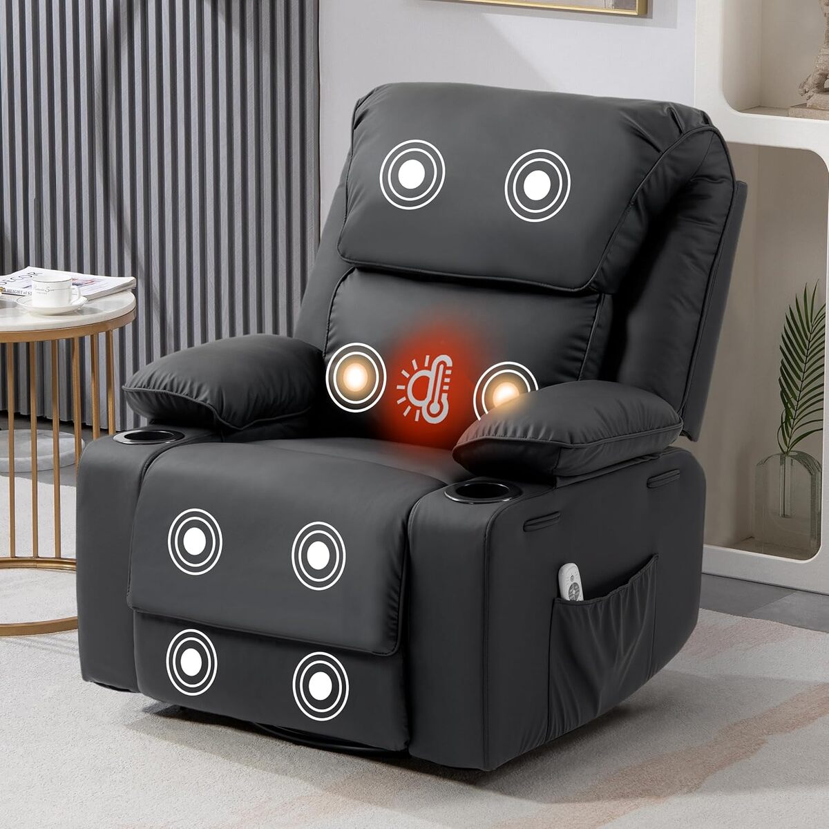 Test du fauteuil de relaxation massage : pivotement à 360° et fonction chauffante