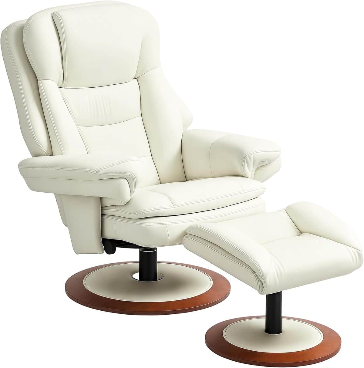 Test du fauteuil relax pivotant HOMCOM : confort et style en similicuir blanc crème