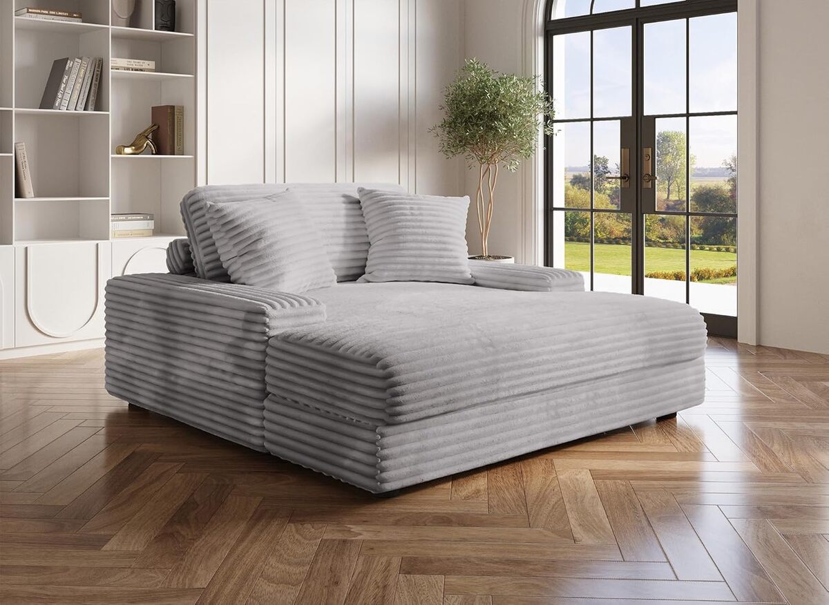 Avis : canapé méridienne DAHO en velours côtelé