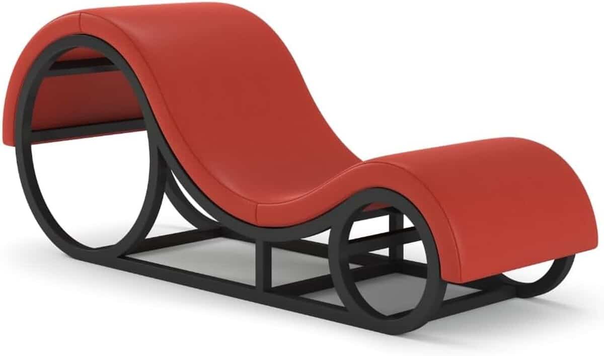 Avis sur le fauteuil tantra élégant rouge en cuir synthétique