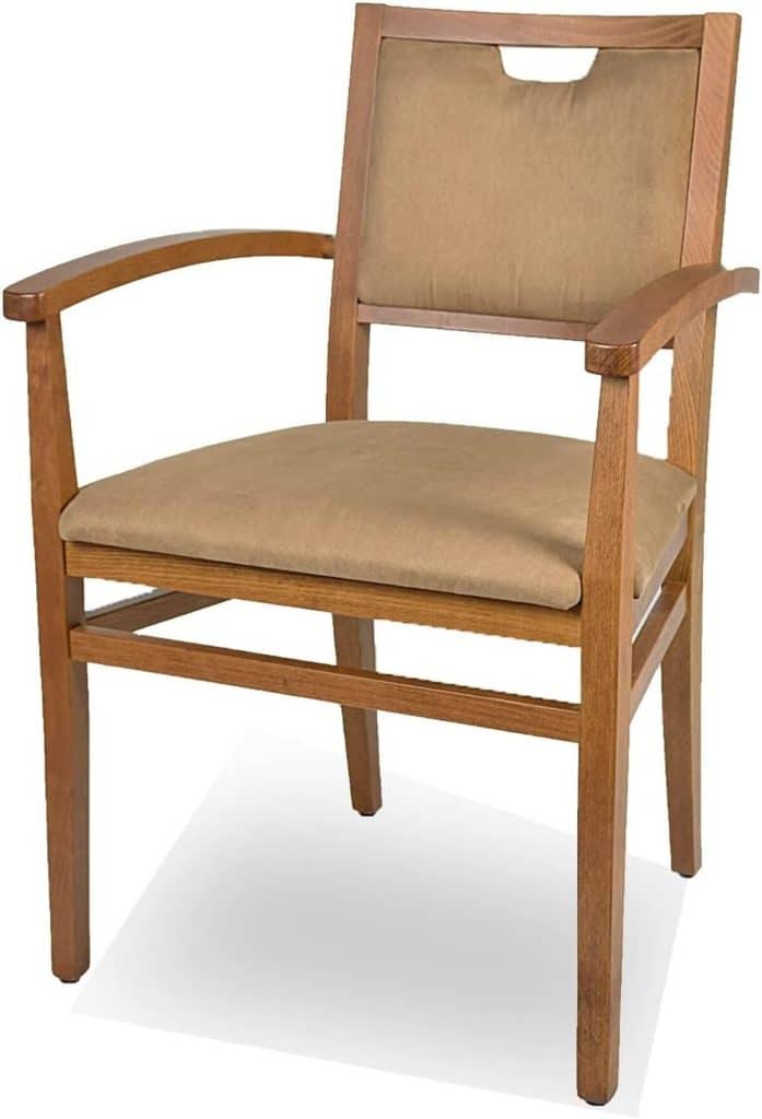 Test chaise avec accoudoirs ArredaSì en bois de hêtre