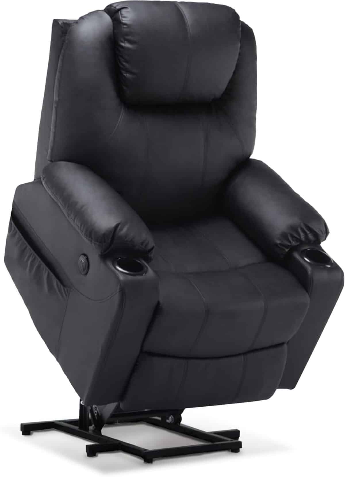 Test du fauteuil relaxant MCombo avec massage et chauffage en simili cuir noir