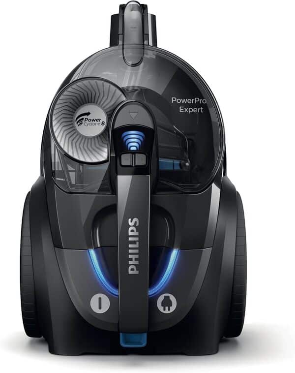 Philips FC9742/09 Aspirateur sans Sac PowerPro Expert, 650W, Capacité de Poussière 2L, Brosse CarpetClean Intégrée, Noir