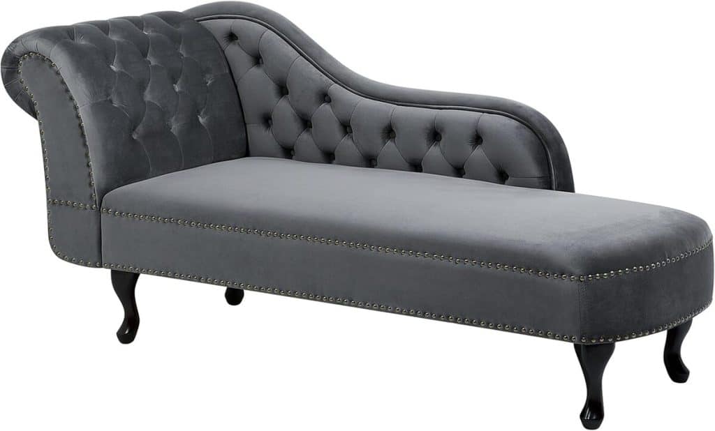 Avis : chaise longue méridienne en velours Nimes