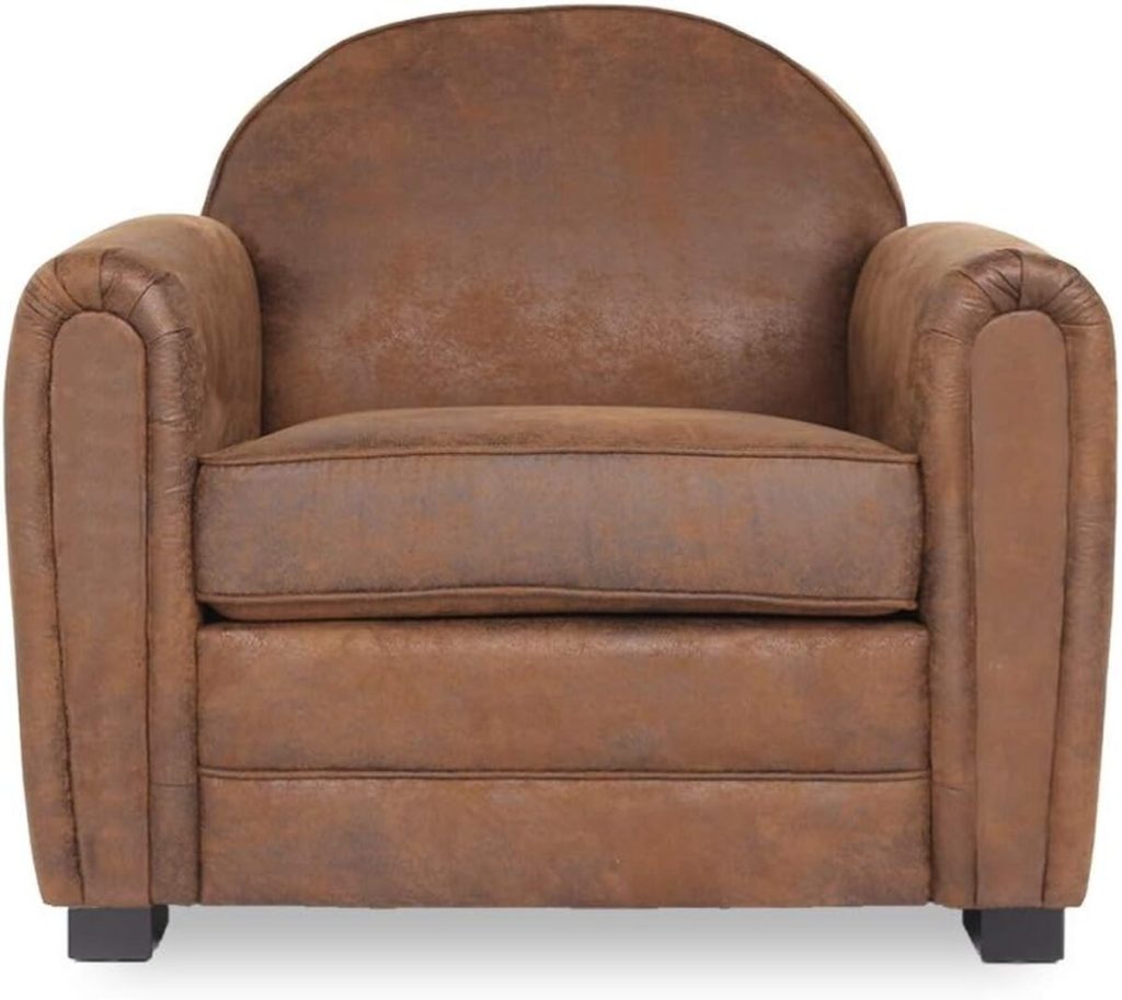 Avis : fauteuil club vintage William INTENSE DECO en microfibre