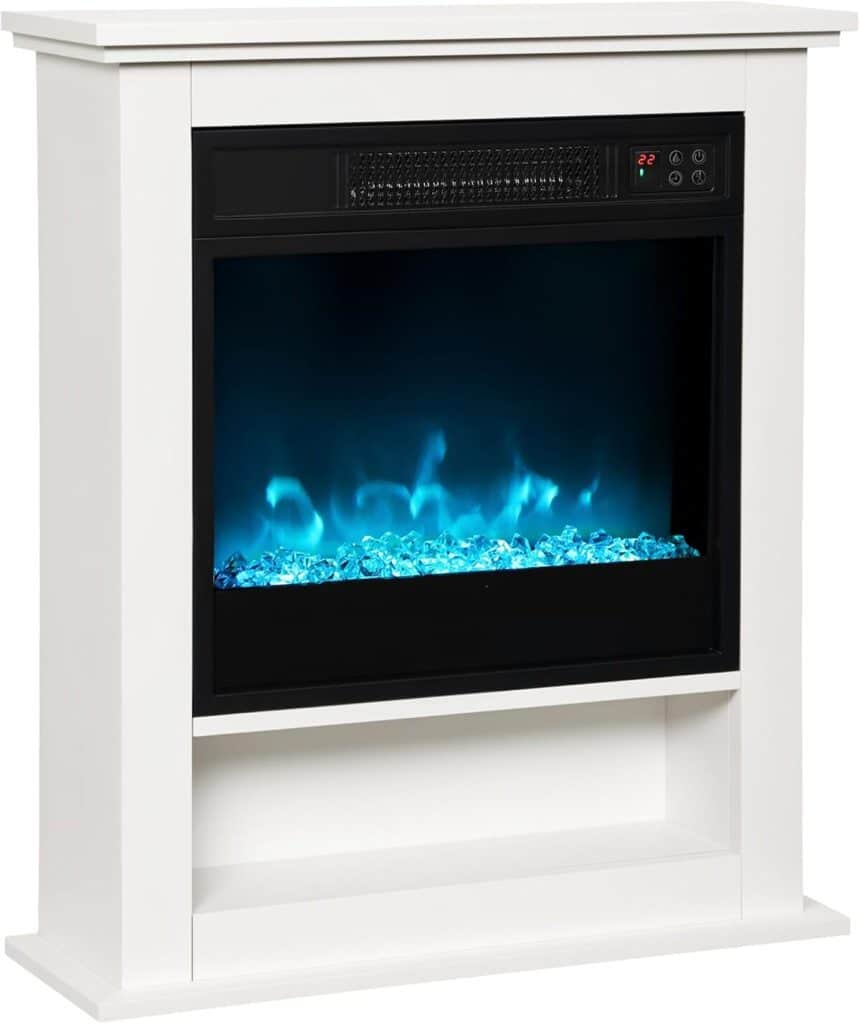 Test : cheminée électrique HOMCOM 1800W, effet flamme multicolore