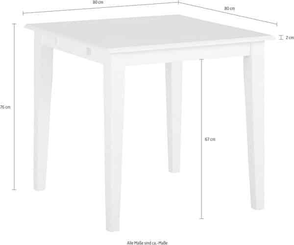 Loft 24A/S Table à Manger en Bois MDF Massif Blanc