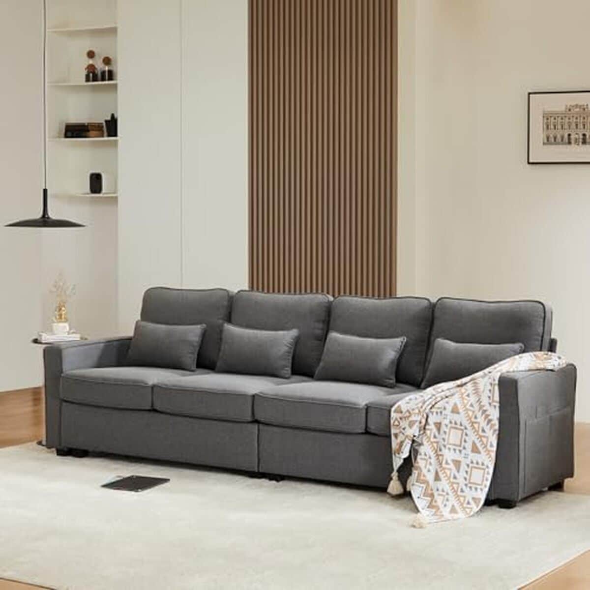 Test : canapé 4 places YEHTOKHOME avec poches et coussins amovibles