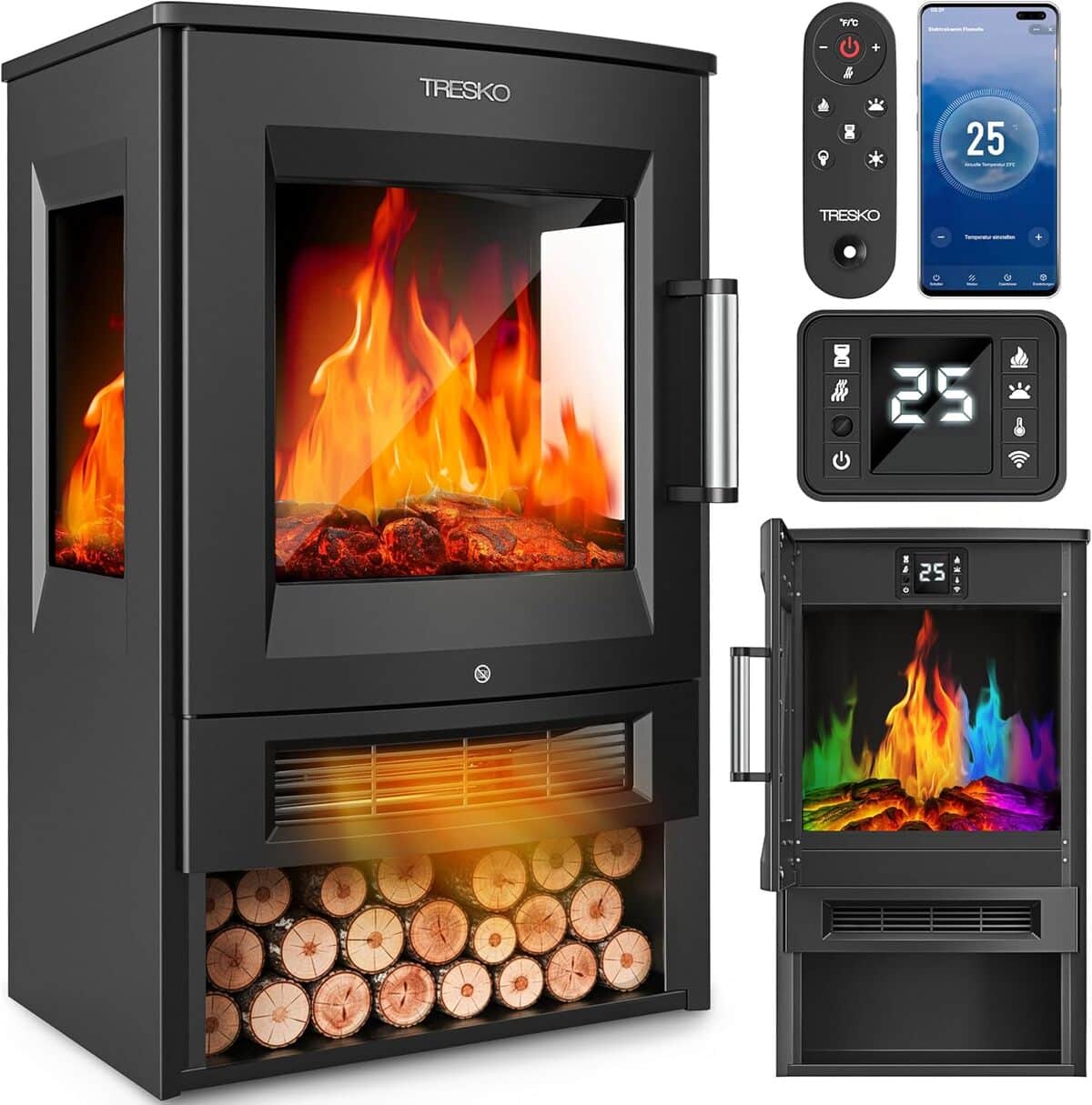 Test de la cheminée électrique Tresko 1800W : connectée et design