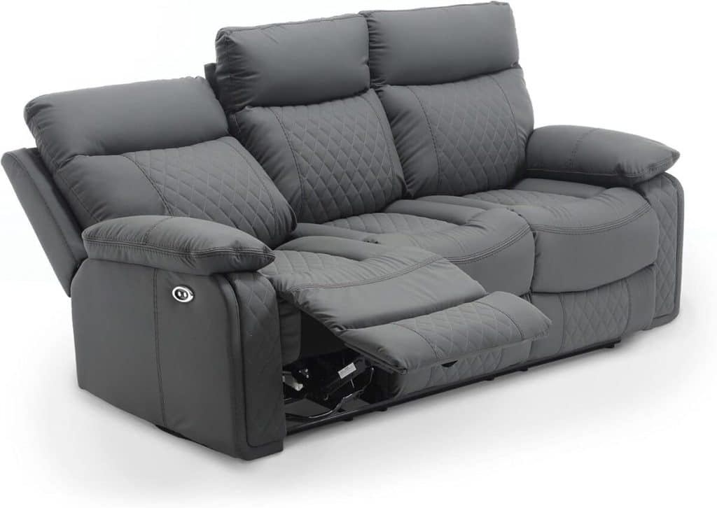 Test du canapé électrique Mobilier-Deco AMELI 3 places en simili cuir