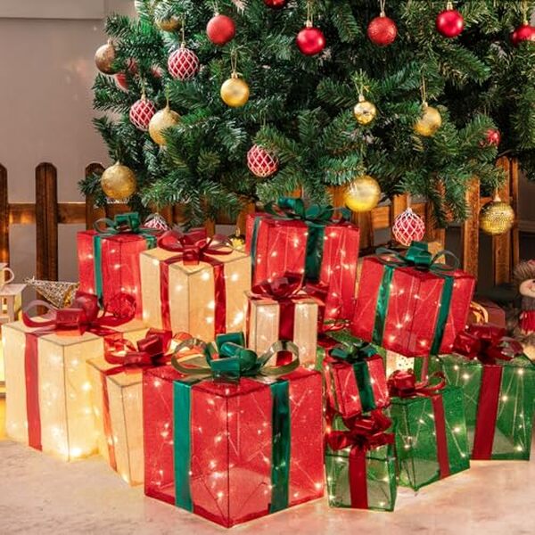 Guide ultime : tour lumineuse GYMAX à 15 boîtes cadeaux, une expérience qui éblouit toute la famille et illumine vos fêtes avec style et innovation