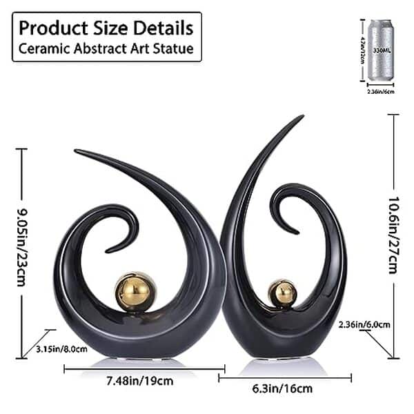 Explorez notre avis expert sur la statue en céramique minimaliste noir et doré : un choix parfait pour une décoration élégante et contemporaine.