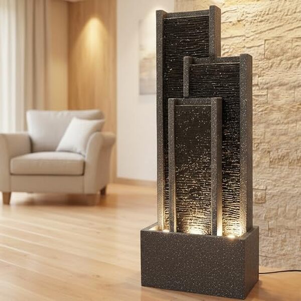 Découvrez la fontaine cascade BK903 pour jardin et intérieur : design moderne, éclairage intégré et ambiance apaisante.