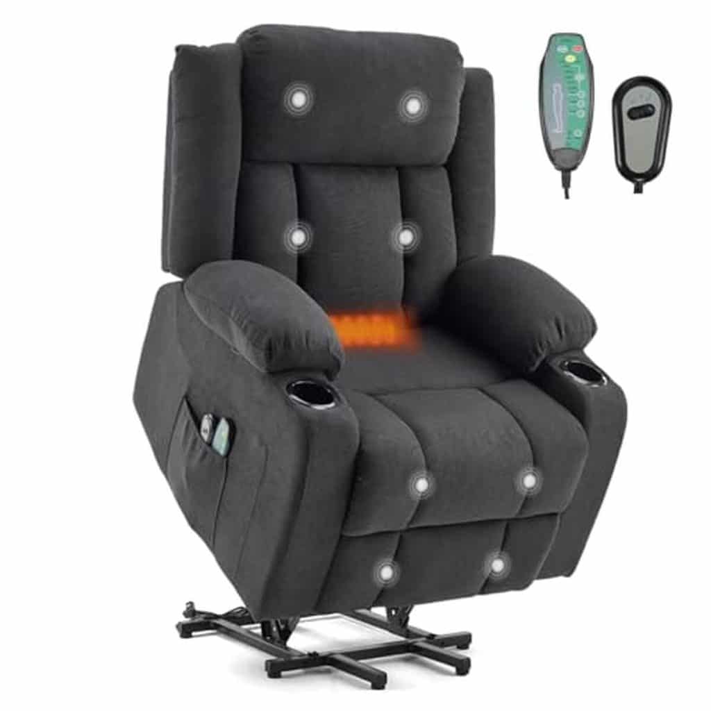 Test du fauteuil releveur électrique Leadzm avec massage et chaleur