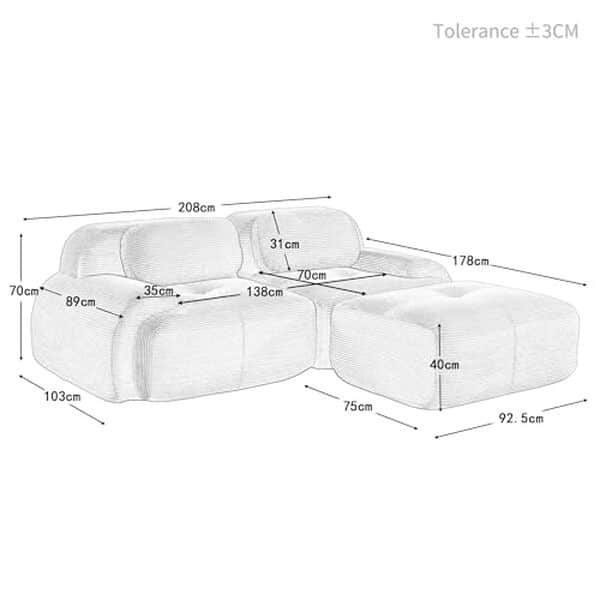 Découvrez notre test détaillé du canapé modulaire en velours côtelé de 82 pouces, alliant style et fonctionnalité pour un salon moderne et confortable