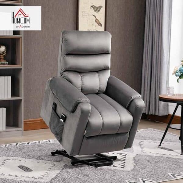 Découvrez notre analyse détaillée du fauteuil releveur massant HOMCOM en velours gris : confort, praticité et élégance réunis pour des moments de détente ultimes.