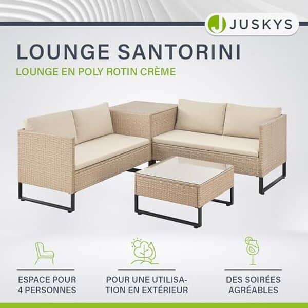 Découvrez notre test complet du salon de jardin Santorini en polyrotin de Juskys : une alliance d'élégance et de durabilité qui embellira votre espace extérieur.