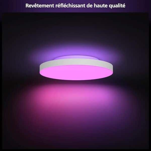 Découvrez notre évaluation détaillée du panneau de plafond connecté Philips Hue Datura 38, 4 cm : performances, design et installation pratiques analysés pour une maison moderne et connectée