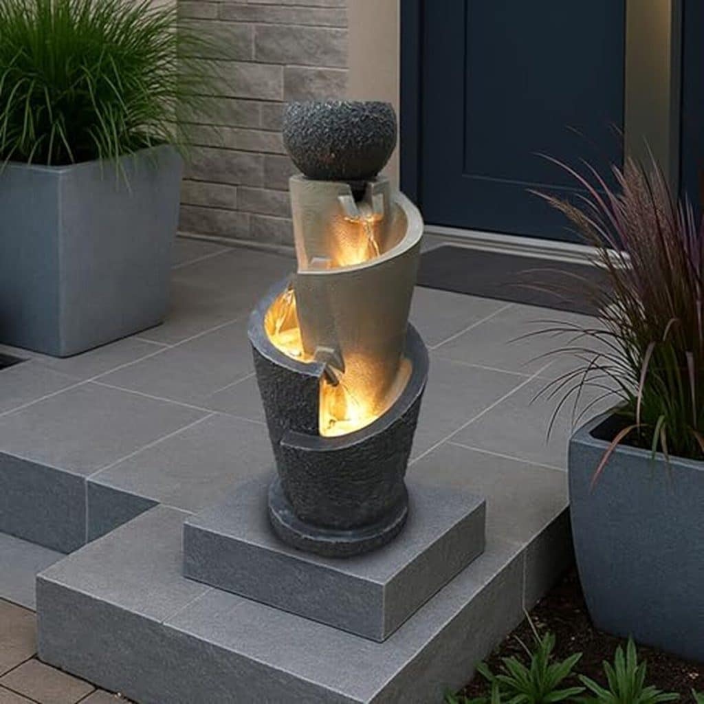 Avis sur la fontaine de jardin LED 66 cm : élégance et éclairage