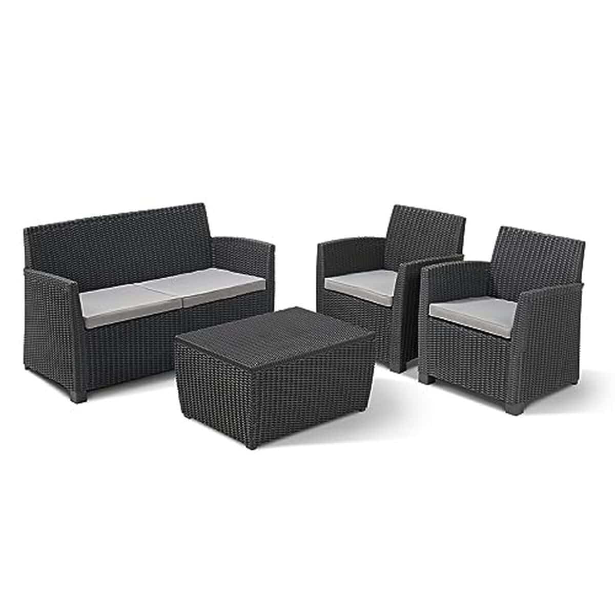 Test de l'ensemble table de rangement Mia en graphite