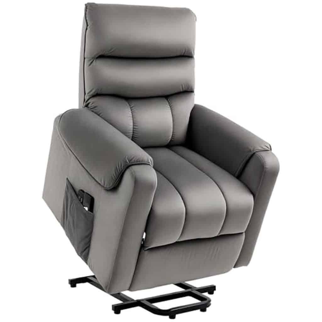 Test du fauteuil releveur massant HOMCOM en velours gris