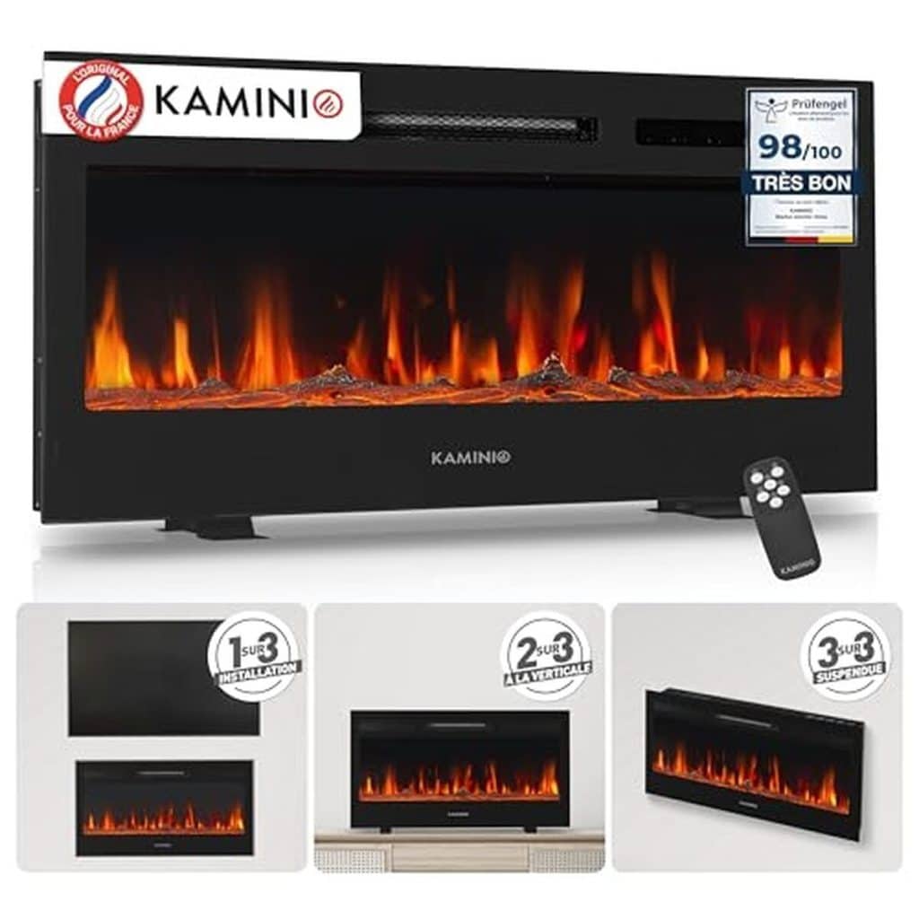 Test Kaminio Marlon : cheminée électrique 3-en-1 avec effet de flamme 3D