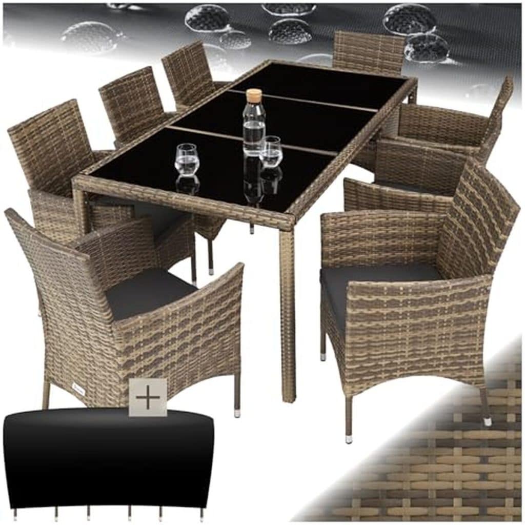 Test : salon de jardin TecTake® en poly rotin, confort et style