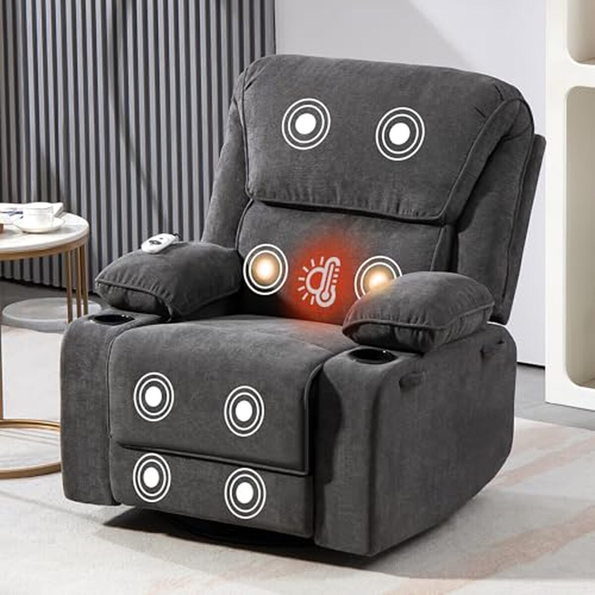 Test du fauteuil Brthory : relaxation et massage 8 points avec dossier inclinable et fonction chauffante