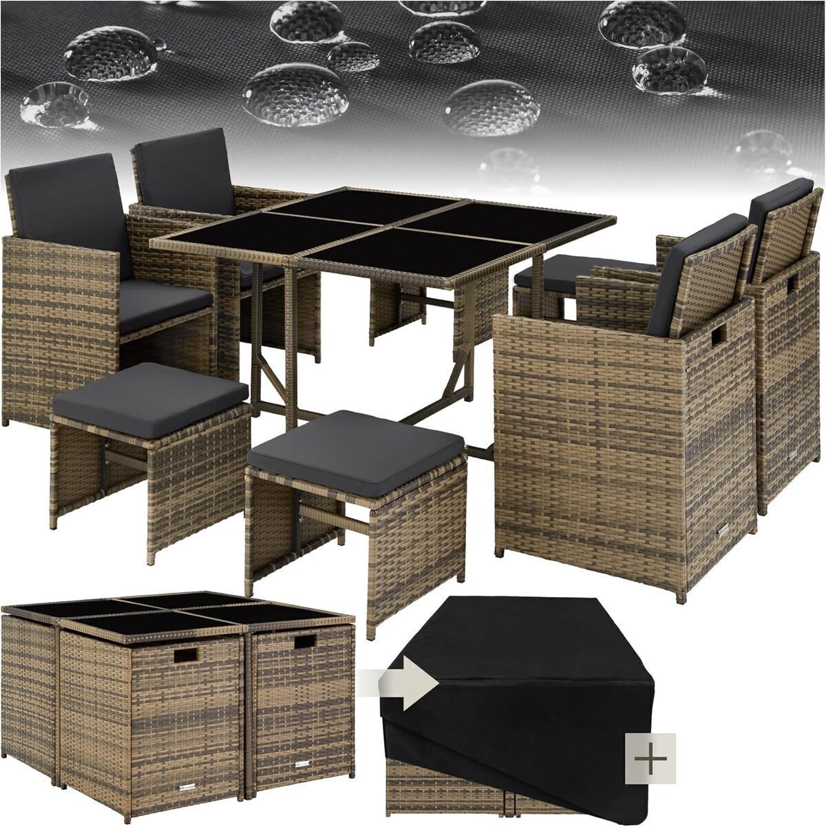 Test du salon de jardin Tectake en rotin : confort et style pour l'extérieur